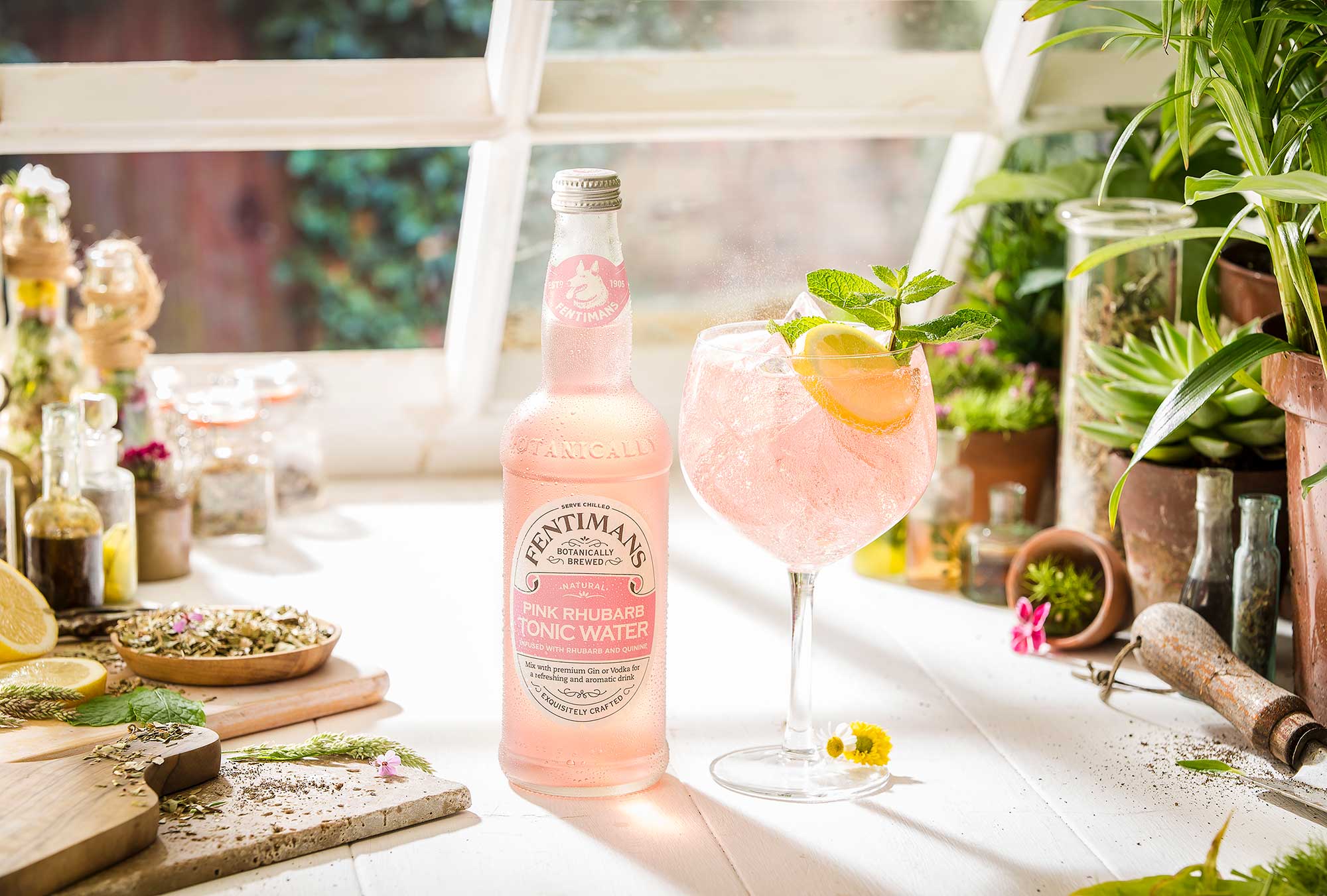 Тоник Фентиманс "Розовый ревень" (Fentimans Pink Rhubarb Tonic Water)